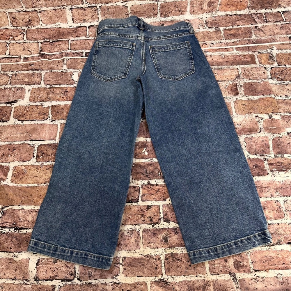 Banana Republic Premium Denim HR Clean Girl Wide-Leg Crop Jeans Blue Size‎ 29 - Picture 6 of 16